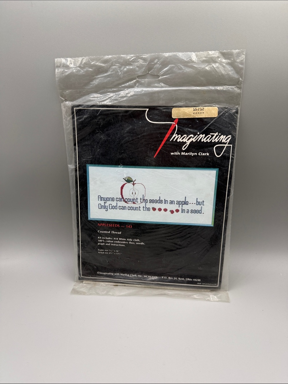 Imaginating with Marilyn Clark "Appleseeds" Counted Thread Cross Stitch  Kit